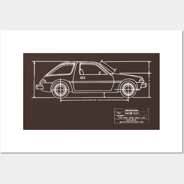 AMC PACER - brochure dimensions Wall Art by Throwback Motors